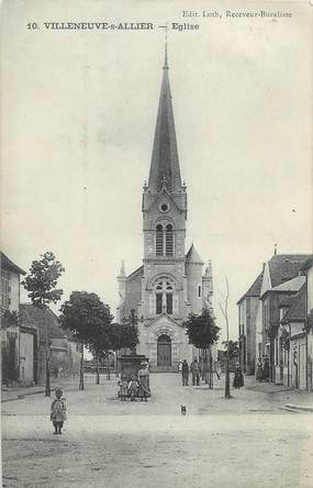 / CPA FRANCE 03 "Villefranche sur Allier, église"