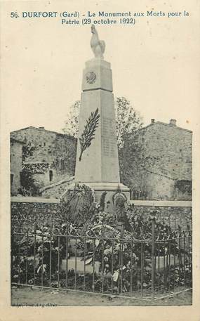 CPA FRANCE 30  "Durfort, monument aux morts"