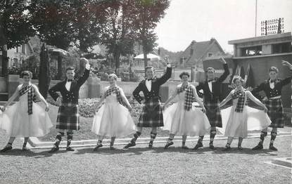 CARTE PHOTO FRANCE 91 "Etampes, Gordon Dancers 1955" avec sa pochette
