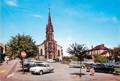 / CPSM FRANCE 57 "String Wendel, la place Saint Marthe et l'église Saint Joseph"