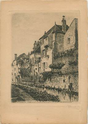 / CPSM FRANCE 58 "Clamecy, vieilles maisons sur le bief du moulin" / EAU FORTE