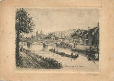 / CPSM FRANCE 58 "Clamecy en 1845" / EAU FORTE