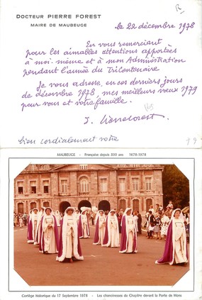 / PHOTO FRANCE 59 "Maubeuge, cortège historique du 17 septembre 1978' / LIVRET