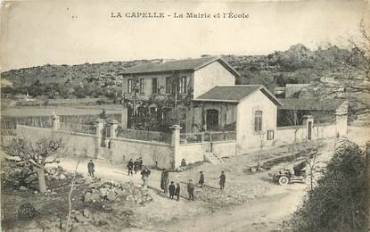 CPA FRANCE 30  "La Capelle, la mairie et l'Ecole"