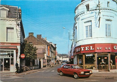 / CPSM FRANCE 59 "Aulnoye, place de la gare"