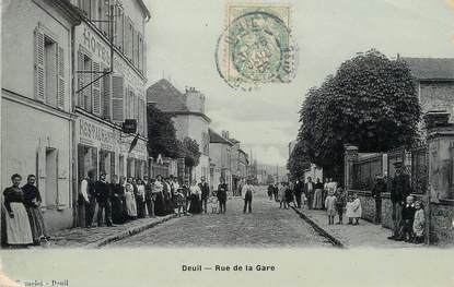 / CPA FRANCE 95 "Deuil, rue de la  gare"