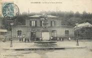 76 Seine Maritime / CPA FRANCE 76 "Lillebonne,la gare et ka Statue Julibona"