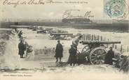 51 Marne / CPA FRANCE 51 "Camp de Chalons, une batterie de 120 long" / MILITAIRES