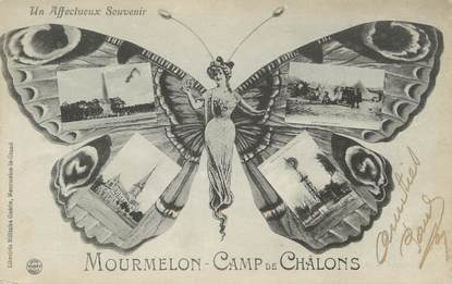 / CPA FRANCE 51 "Mourmelon Camp de Chalons" / PAPILLON / SURREALISME