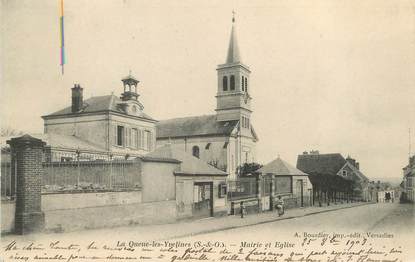 / CPA FRANCE 78 " La Queue les Yvelines, mairie et église"