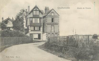 / CPA FRANCE 76 "Quiberville, route de Veules"