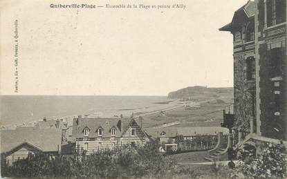 / CPA FRANCE 76 "Quiberville plage,ensemble de la plage et point d'Ailly"