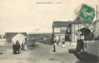 / CPA FRANCE 76 "Quiberville plage, la place "