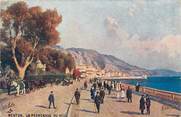 06 Alpe Maritime / CPA FRANCE 06 "Menton, la promenade du midi" / TUCK