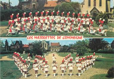 / CPSM FRANCE 60 "Compiègne" / MAJORETTES