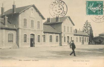 / CPA FRANCE 03 "Gannat, la gare "