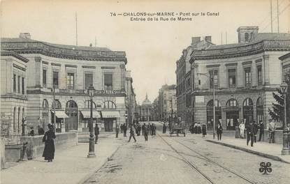 / CPA FRANCE 51 "Chalons sur Marne, pont sur le canal"