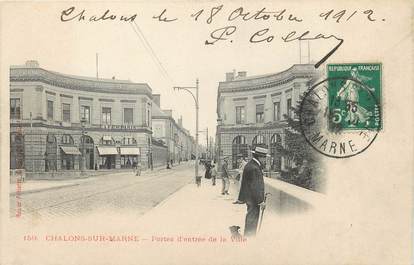 / CPA FRANCE 51 "Chalons sur Marne, portes d'entrée de la ville"