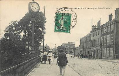 / CPA FRANCE 51 "Chalons sur Marne, faubourg et rue de Marne"