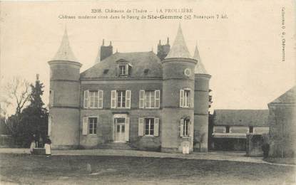 / CPA FRANCE 36 "La prollières, Château moderne situé dans le bourg de Sainte Gemme"