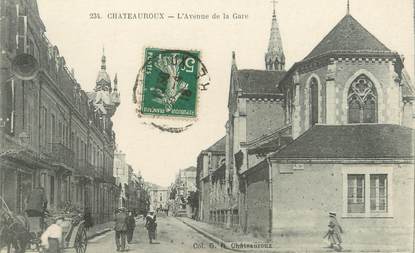 / CPA FRANCE 36 "Chateauroux, l'avenue de la gare"