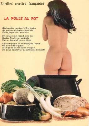   CPSM    NU   /  HUMOUR "La poule au pot"