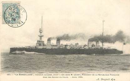 CPA BATEAU GUERRE  "La Marseillaise"