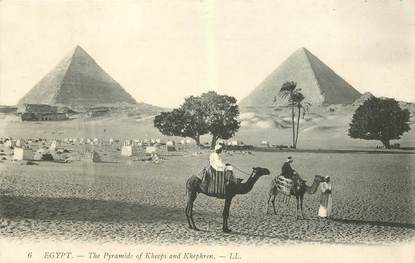 CPA EGYPTE "Les Pyramides de Kheops et Kephren"