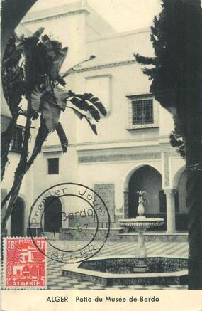 CPA ALGERIE  " Alger, Patio du Musée de Bardo" / CARTE MAXIMUM