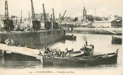 CPA MAROC "Casablanca, Entrée du port"