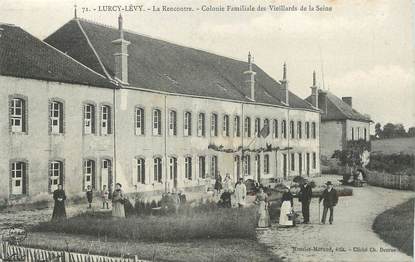 / CPA  FRANCE 03 "Lurcy Lévy, la rencontre, colonie familiale des vieillards de la Seine"