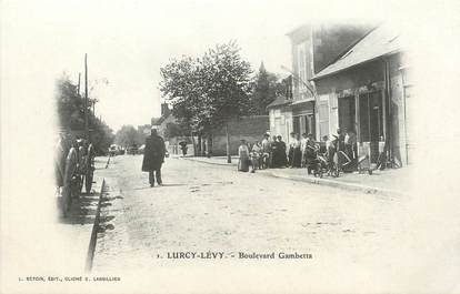 / CPA  FRANCE 03 "Lurcy Lévy, boulevard Gambetta"