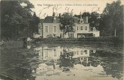 / CPA  FRANCE 35 "Talensac, château de Bintin et la pièce d'eau"
