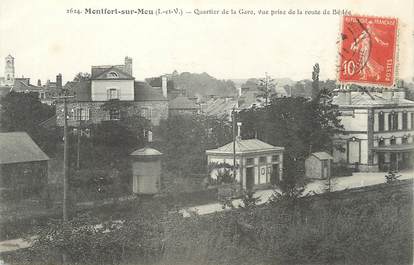 / CPA FRANCE 35 "Montfort sur Meu, quartier de la gare"