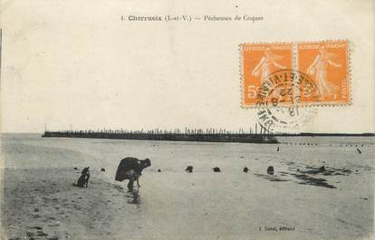 / CPA FRANCE 35 "Cherrueix, pêcheuses de Coques"