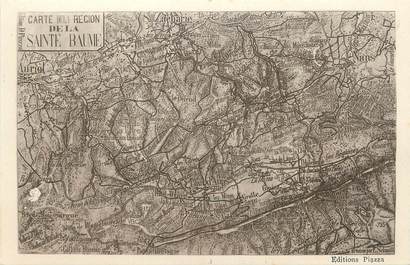 / CPA FRANCE 13 "Sainte Baume" / CARTE GEOGRAPHIQUE