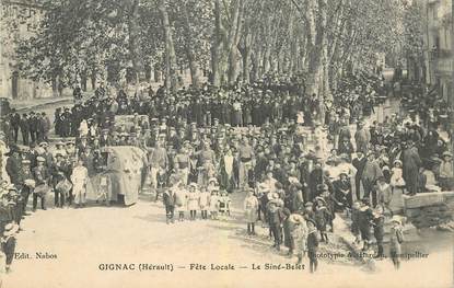 CPA FRANCE 34 "Gignac, fête locale, le Siné Belet"