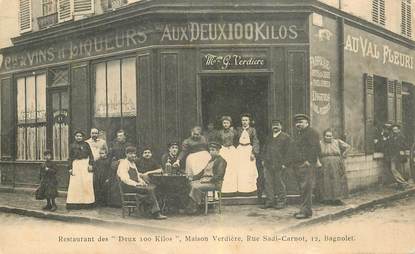 CPA FRANCE 93 "Bagnolet, Restaurant Aux deux 100 kilos, Maison Verdière"