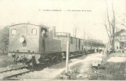 CPA FRANCE 93 "Livry L'Abbaye, vue intérieure de la gare" / TRAIN