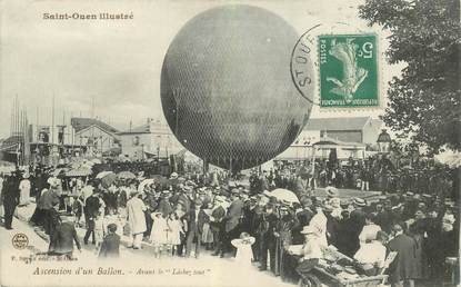 CPA FRANCE 93 "Saint Ouen, ascension d'un ballon"