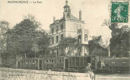 CPA FRANCE 95 "Montmorency, la gare" / TRAIN