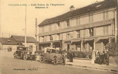 CPA FRANCE 95 "Villiers le Bel, Café Tabac de l'Espérance, Maison Augu"