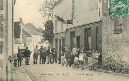 CPA FRANCE 95 "Théméricourt, la rue du Moulin, café Billard"