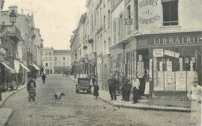 CPA FRANCE 78 "Meulan, la rue Basse, Librairie"