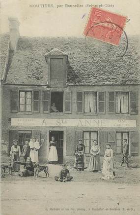 CPA FRANCE 78 "Moutiers par Bonnelles, Epicerie Mercerie"