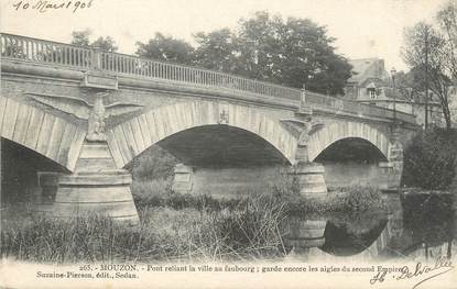 / CPA FRANCE 08 "Mouzon, pont reliant la ville au faubourg"