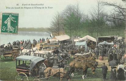 CPA FRANCE 78 "La Forêt de Rambouillet, fête du lundi de Pâques à l'Etang de la Tour"