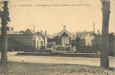 / CPA FRANCE 08 "Raucourt, la monument aux enfants de Raucourt"