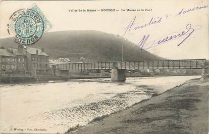 / CPA FRANCE 08 "Nouzon, la Meuse et le pont"