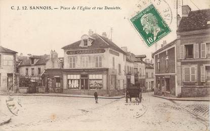 / CPA FRANCE 95 "Sannois, place de l'église et rue Damiette"